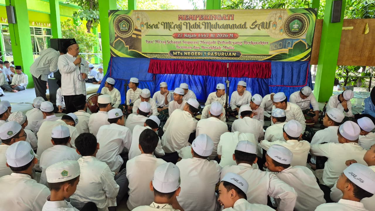 MTsN 1 Pasuruan Peringati Isra Mi’raj 1447 H: Momentum Memperbaiki Salat dan Menjaga Nilai Islam di Era Digital